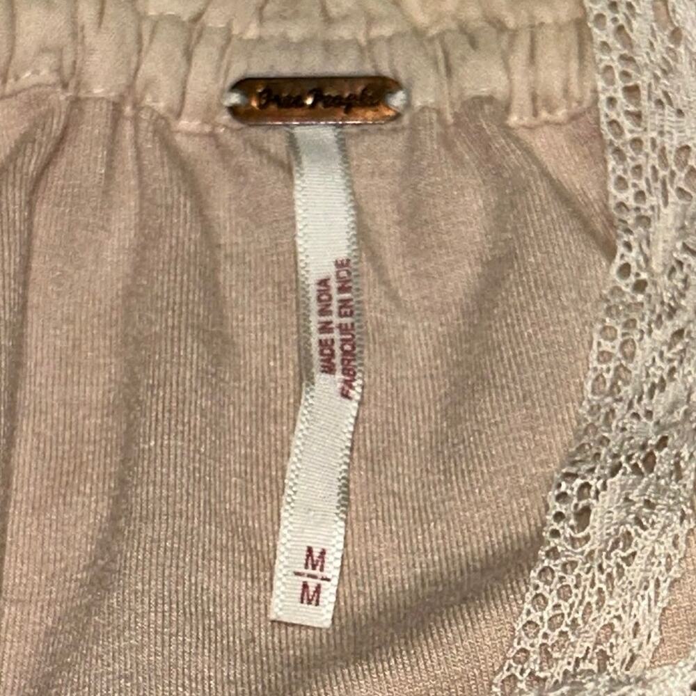 Free People Light Pink Floral Embroidered Halter Top Women's Medium - Picture 9 of 11